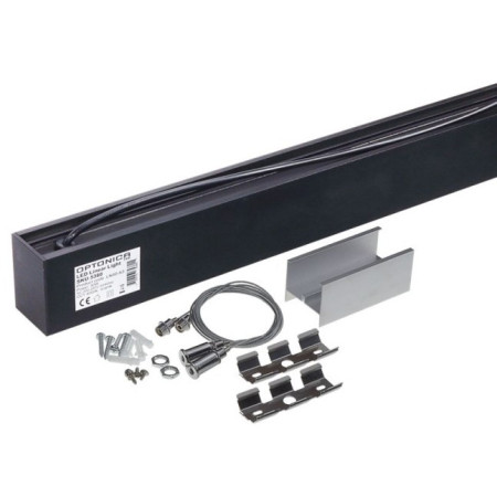 LED linijinis šviestuvas, 40W, juodas, sujungiamas, 5 metai garantija, neutrali balta šviesa