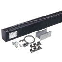 LED linijinis šviestuvas, 40W, juodas, sujungiamas, 5 metai garantija, neutrali balta šviesa