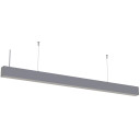 LED linijinis šviestuvas, 40W, sidabrinis, sujungiamas, 5 metai garantija, neutrali balta šviesa