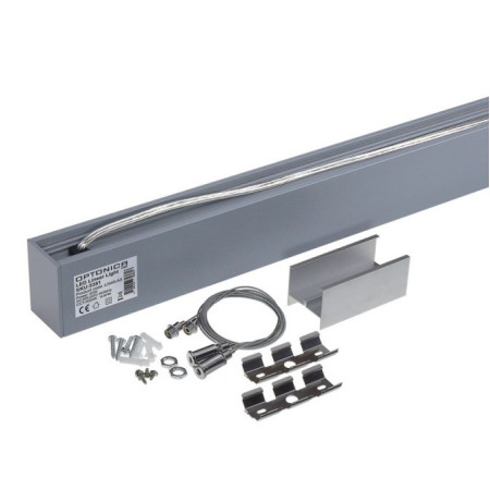 LED linijinis šviestuvas, 40W, sidabrinis, sujungiamas, 5 metai garantija, neutrali balta šviesa