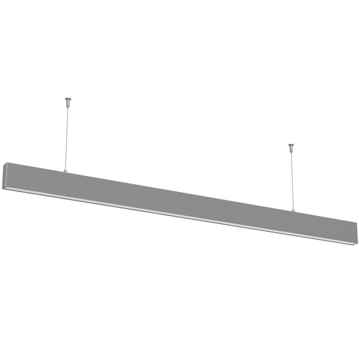 LED linijinis šviestuvas, 50W, sidabrinis, nesujungiamas, neutrali balta šviesa