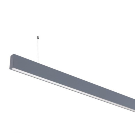LED linijinis šviestuvas, 50W, sidabrinis, nesujungiamas, neutrali balta šviesa