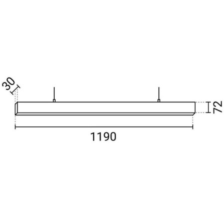 LED linijinis šviestuvas, 50W, sidabrinis, nesujungiamas, neutrali balta šviesa