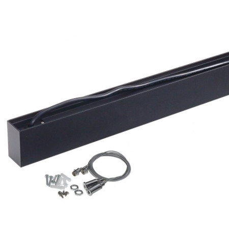 LED linijinis šviestuvas, 50W, juodas, sujungiamas, neutrali balta šviesa