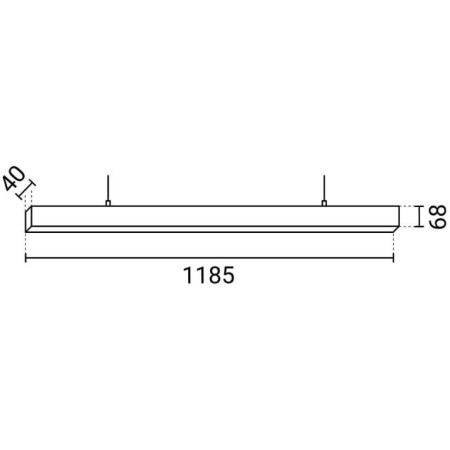 LED linijinis šviestuvas, 50W, juodas, sujungiamas, neutrali balta šviesa