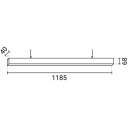 LED linijinis šviestuvas, 50W, juodas, sujungiamas, neutrali balta šviesa