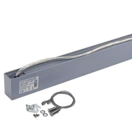 LED linijinis šviestuvas, 50W, sidabrinis, sujungiamas, neutrali balta šviesa