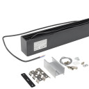 LED linijinis šviestuvas, 40W, juodas, sujungiamas, 5 metai garantija, šalta balta šviesa