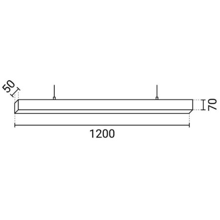 LED linijinis šviestuvas, 40W, juodas, sujungiamas, 5 metai garantija, šalta balta šviesa