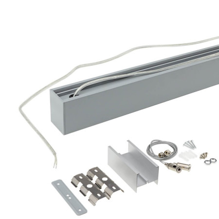 LED linijinis šviestuvas, 40W, sidabrinis, sujungiamas, 5 metai garantija, šalta balta šviesa