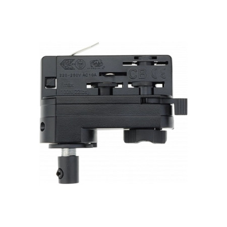 3F bėginės LED sistemos pakabos adapteris, juodas