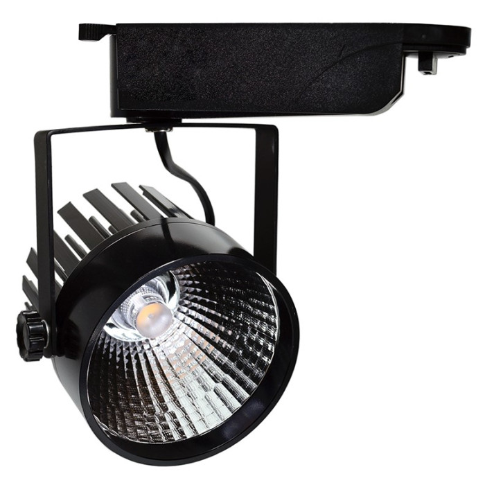 LED bėginis šviestuvas, 3F, 12W, 960Lm, juodas, šalta balta šviesa