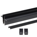 LED magnetinė sistema R15B, plotis 1.9cm, įmontuojama, juoda, ilgis 1.5m