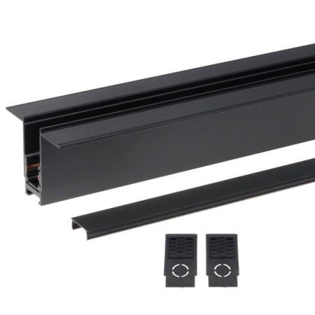 LED magnetinė sistema R15, plotis 1.9cm, įmontuojama, juoda, ilgis 2m