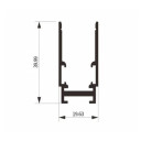 LED magnetinė sistema S15, plotis 1.9cm, kabanti/paviršinė, juoda, ilgis 2m