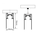 LED magnetinė sistema S35, plotis 3.5cm, kabanti/paviršinė, balta, ilgis 1.5m