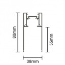 LED magnetinė sistema S35, plotis 3.5cm, kabanti/paviršinė, balta, ilgis 1.5m