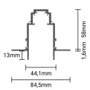 LED magnetinė sistema R35B, plotis 3.5cm, įmontuojama, balta, ilgis 1.5m