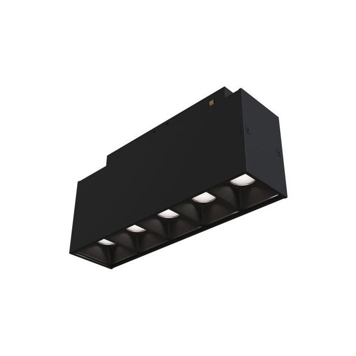 LED magnetinis linijinis prožektorius M35, 10W, 800Lm, 5 lemputės, juodas, šilta balta šviesa