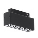 LED magnetinis linijinis prožektorius M35, 10W, 800Lm, 5 lemputės, juodas, šilta balta šviesa