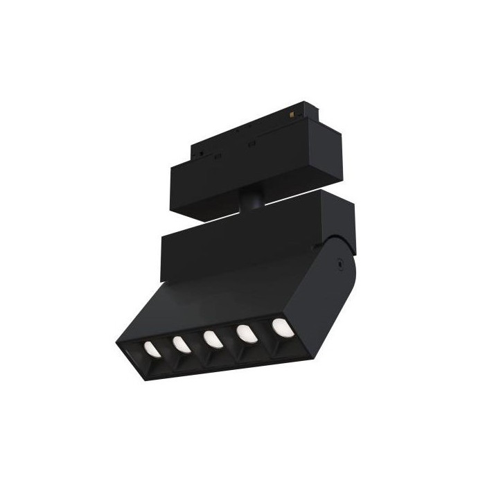 LED magnetinis linijinis prožektorius M35, 10W, 800Lm, lankstomas, 5 lemputės, juodas, šilta balta šviesa