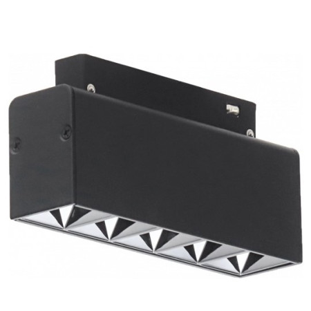 LED magnetinis linijinis prožektorius M35, 10W, 800Lm, 5 lemputės, juodas, neutrali balta šviesa