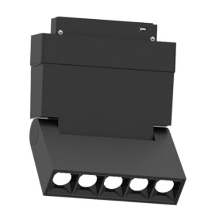 LED magnetinis linijinis prožektorius M35, 10W, 800Lm, lankstomas, 5 lemputės, juodas, neutrali balta šviesa