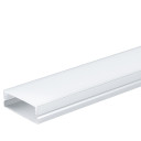Profilis LED juostai, paviršinis, sidabrinis, baltas dangtelis, 30x10mm