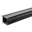 Profilis LED juostai, priglaistomas, juodas, juodas dangtelis, 71.5x35mm