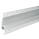 Profilis LED juostai, priglaistomas, sidabrinis, baltas dangtelis, 98x19mm