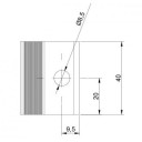 Galinis prispaudėjas su M8x25mm varžtu ir veržle 35mm storio panelei