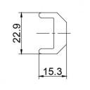 Aliumininių bėgelių sujungimas, 0.2m