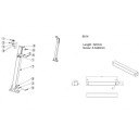 Reguliuojamo kampo galinis laikiklis, 15°-30°, 320mm