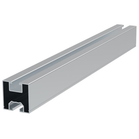 Aliumininis bėgelis, pilkas, R13, 2.4m, 40x40mm