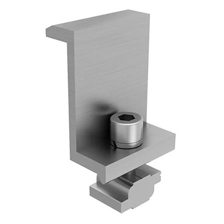 Galinis prispaudėjas su M8x25mm varžtu, veržle ir poveržle 30mm storio panelei