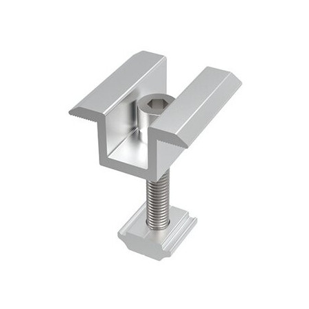 Vidurinis/dvipusis prispaudėjas su M8x35mm varžtu ir veržle 30mm storio panelei