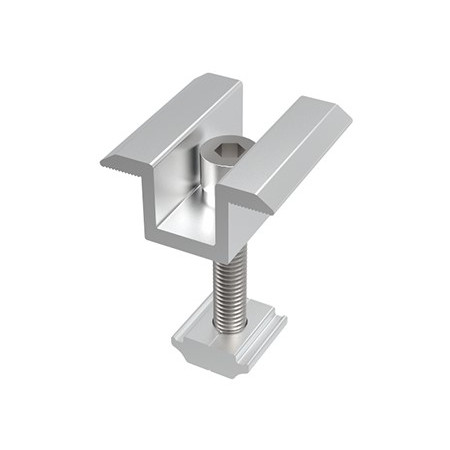 Vidurinis/dvipusis prispaudėjas su M8x35mm varžtu ir veržle 30mm storio panelei