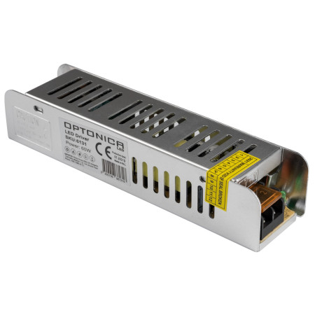 LED juostos maitinimo šaltinis, 12V, 60W, plonas