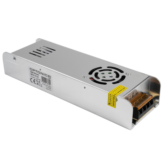 LED juostos maitinimo šaltinis, 12V, 250W, plonas