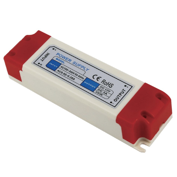 LED maitinimo šaltinis, 12V, 36W, 3 metai garantija, plastiko korpusas