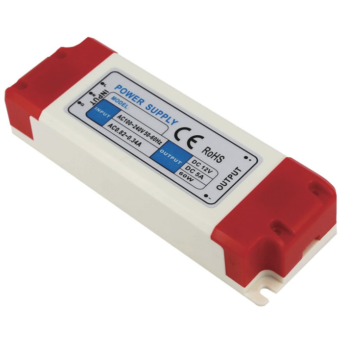 LED maitinimo šaltinis, 24V, 60W, 3 metai garantija, plastiko korpusas