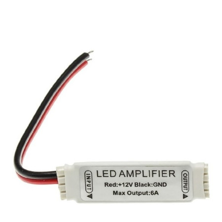 LED RGB juostos maitinimo stiprintuvas, 5-24V, 12A, mini