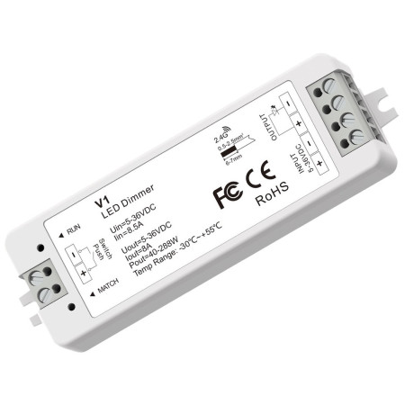 LED maitinimo valdiklis, 5-36V, 8A, nuotolinis valdymas