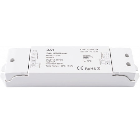 LED DALI maitinimo šaltinis, 12-24V, 360W, reguliuojamas, 5 metai garantija