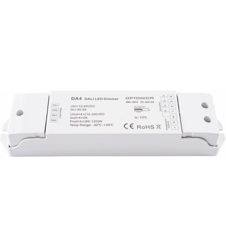 LED DALI maitinimo šaltinis, 12-24V, 480W, reguliuojamas, 5 metai garantija