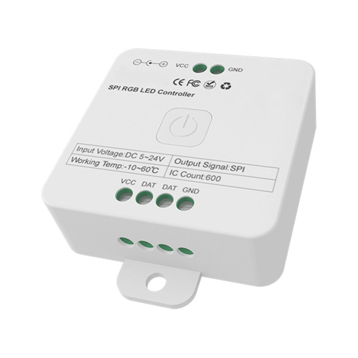 LED RGB SPI valdiklis, 5-24V, nuotolinis valdymas, Bluetooth