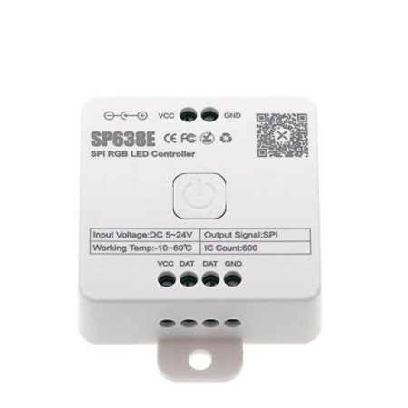 LED RGB SPI valdiklis, 5-24V, nuotolinis valdymas, Bluetooth