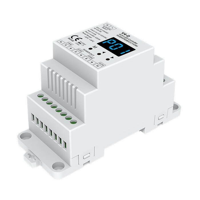 LED pastovios įtampos maitinimo valdiklis, 12-24V, 5A/kan., 4 kanalai, 5 metai garantija