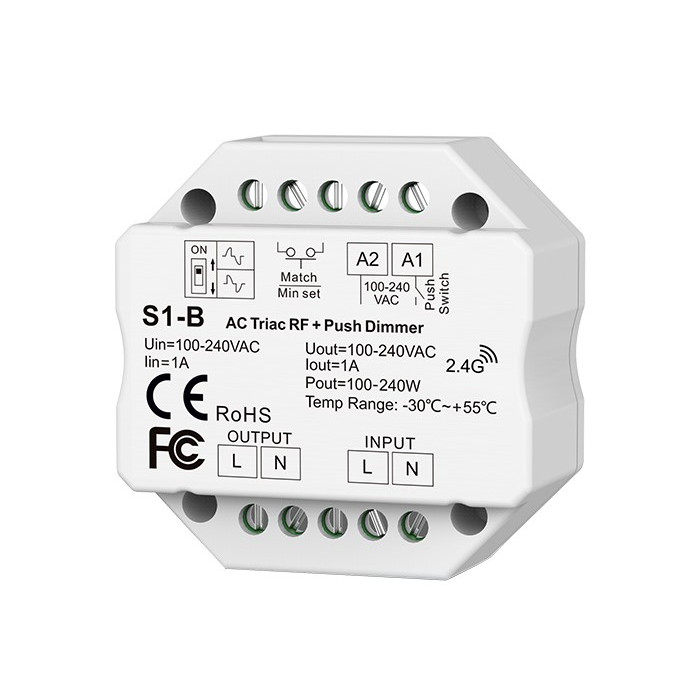 TRIAC maitinimo valdiklis, AC100-240V, 1A, nuotolinis valdymas
