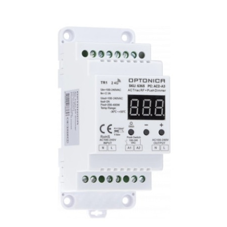 TRIAC maitinimo valdiklis, AC100-240V, 2A, nuotolinis valdymas